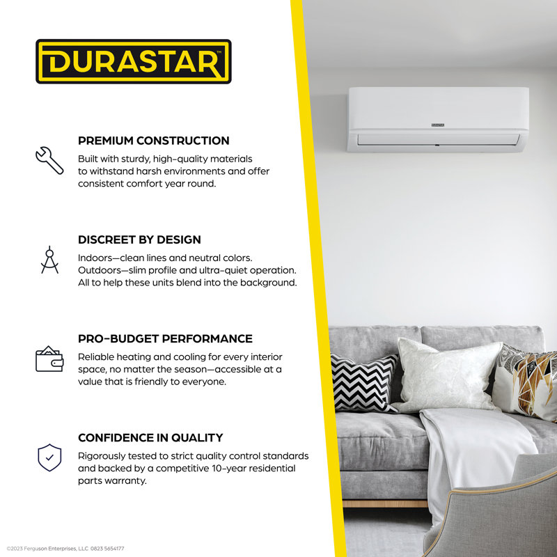 Durastar 36000 BTU Ductless Mini Split Air Conditioner with Remote